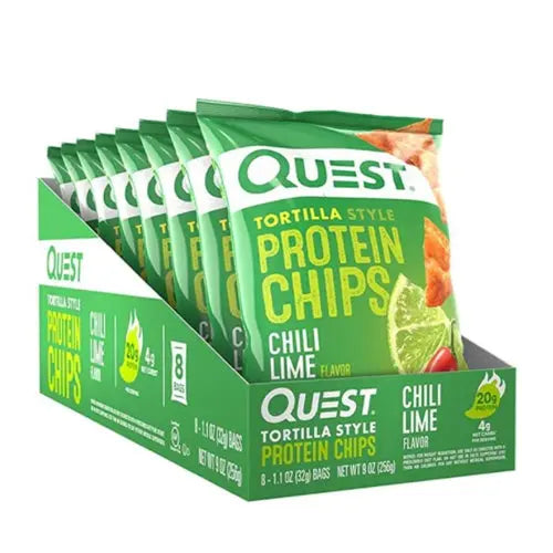 Chargez l'image dans la visionneuse de la galerie, Quest Protein Chips, 8 pack Chili Lime box
